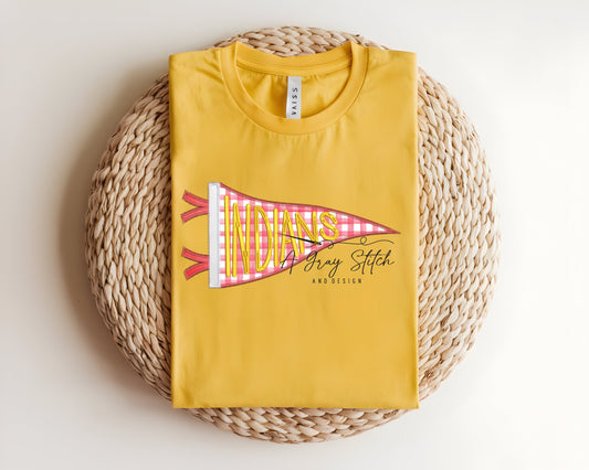 Indians Handlettered Pennant Flag