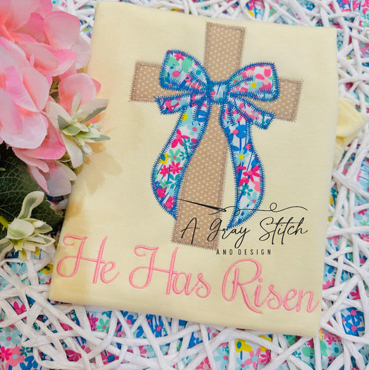 Zig Zag Cross with Bow Design