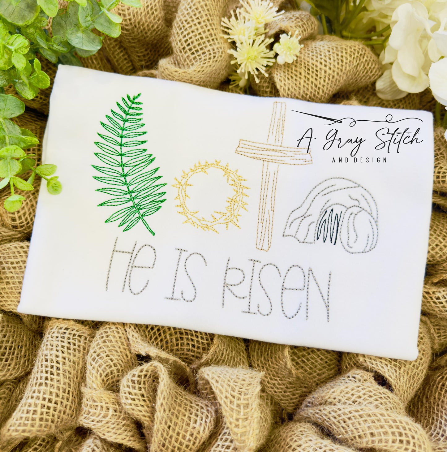 Biblical Elements Easter Good Friday Resurrection Sunday Vintage Stitch Machine Embroidery Quick Stitch Design