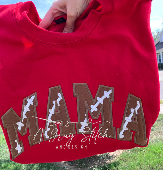 Football Laces MAMA Applique