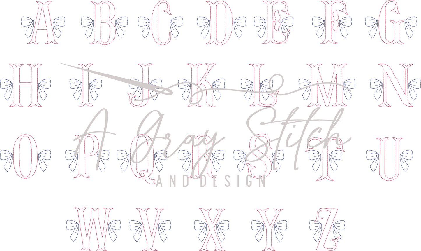 Eloise Jumbo Bean Stitch Applique Font Machine Embroidery Font BX included