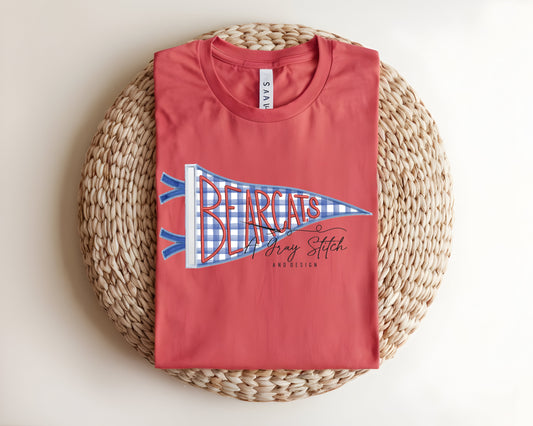 Bearcats Handlettered Pennant Flag