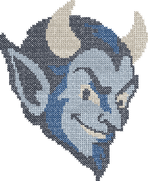 Cross Stitch Dlue Devil
