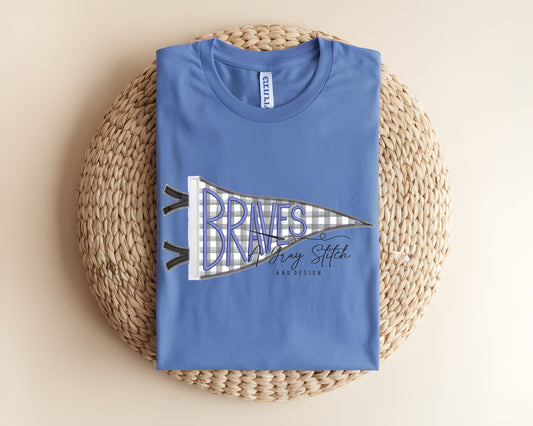 Braves Handlettered Pennant Flag