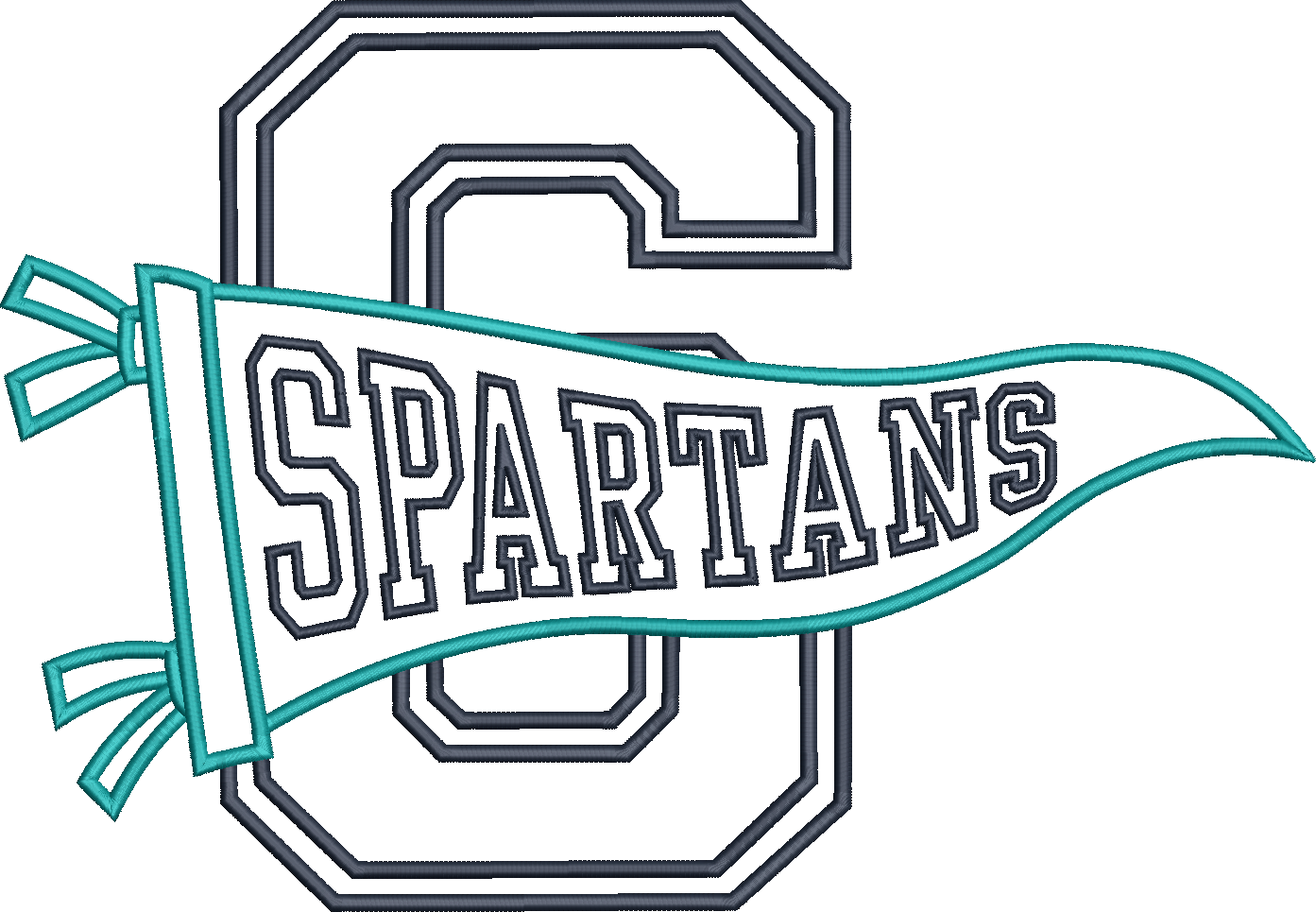 Spartans Varsity Letter Pennant