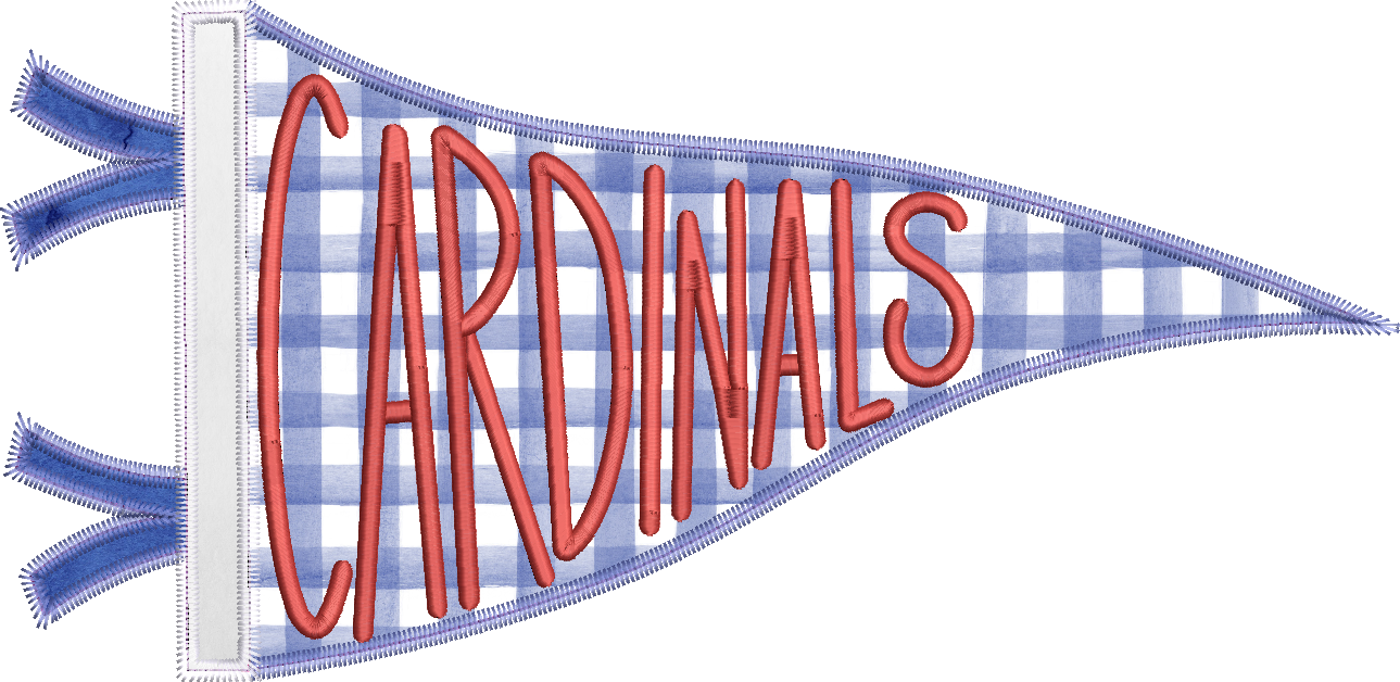 Cardinals Handlettered Pennant Flag