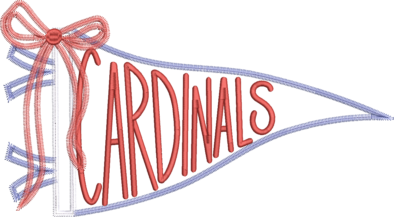 Cardinals Handlettered Pennant Flag