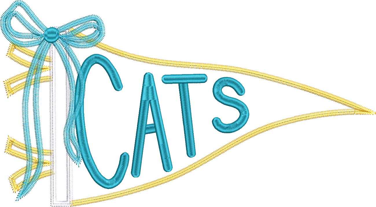 Cats Handlettered Pennant Flag