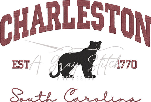 Charleston Collegiate Embroidery Design