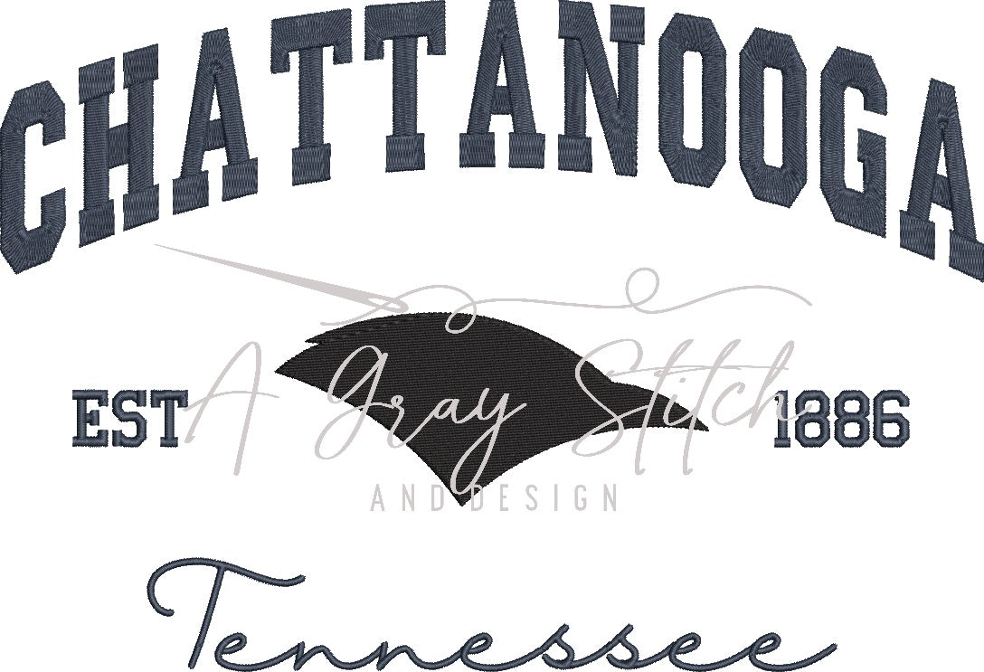 Chattanooga Collegiate Embroidery Design
