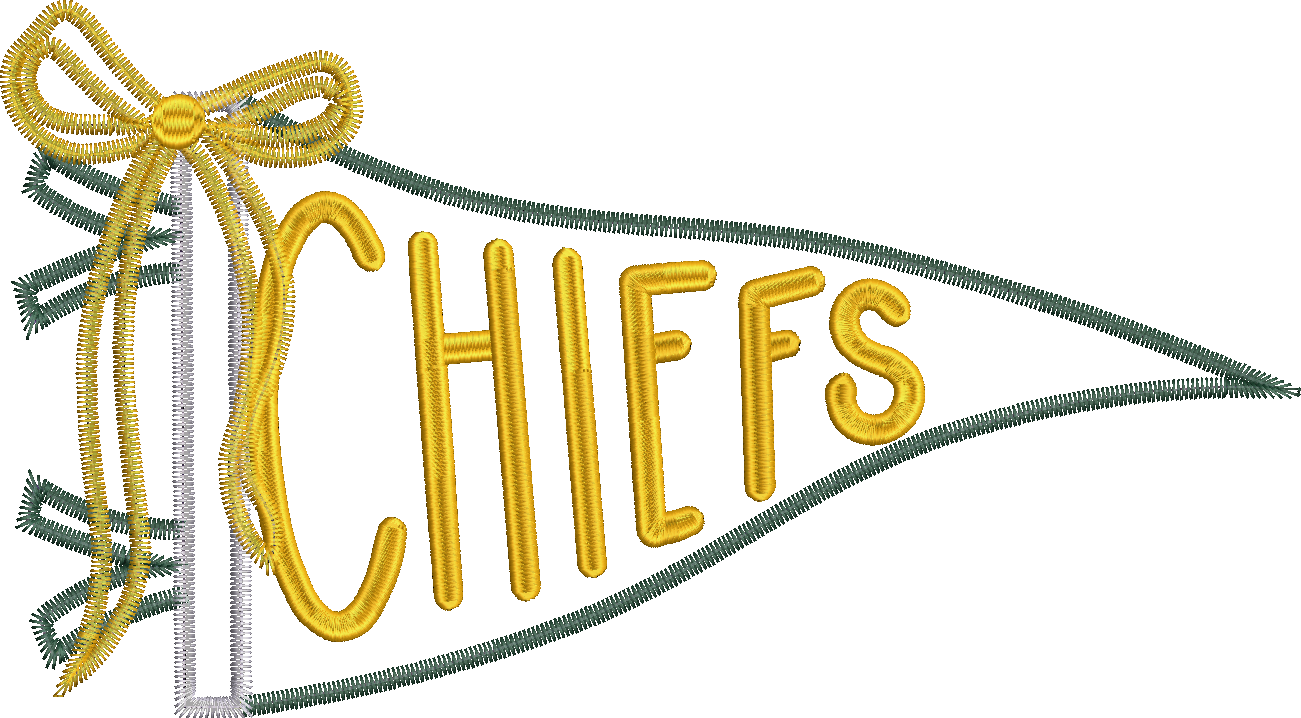 Chiefs Handlettered Pennant Flag