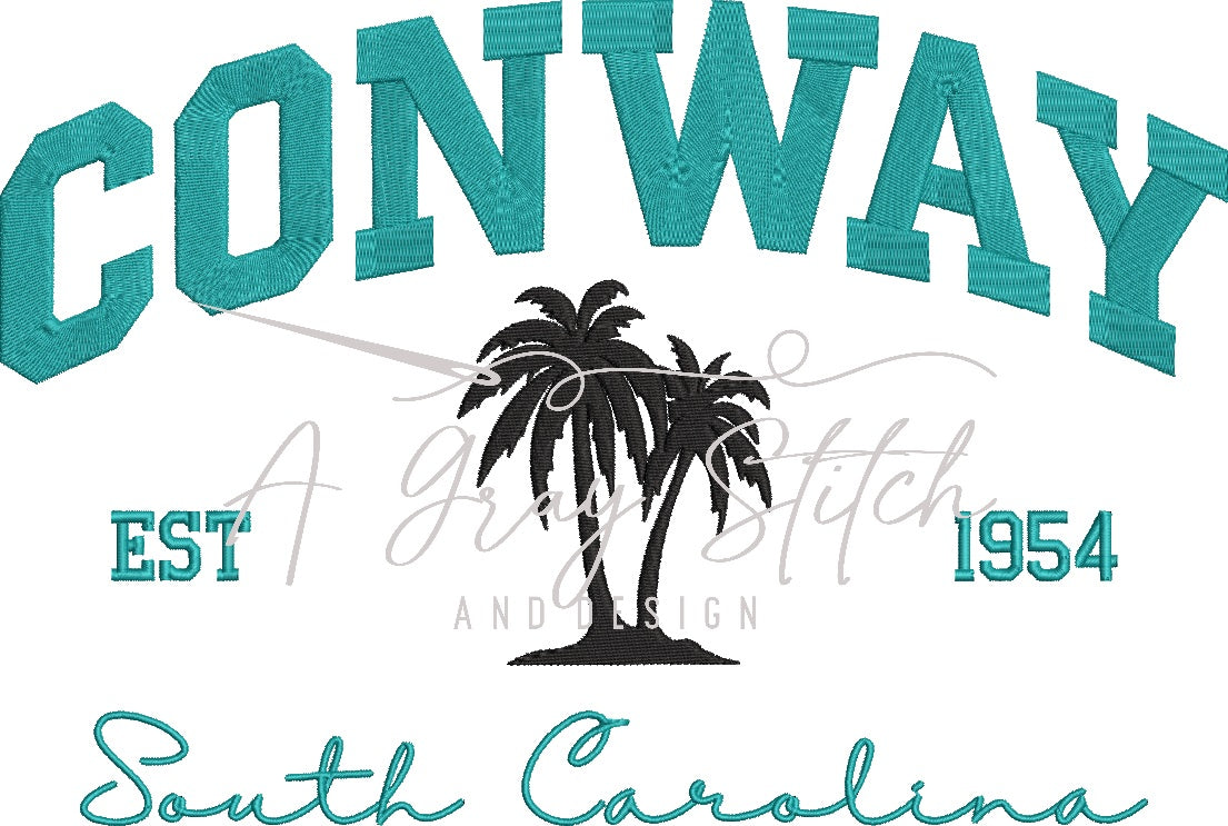 Conway Collegiate Embroidery Design