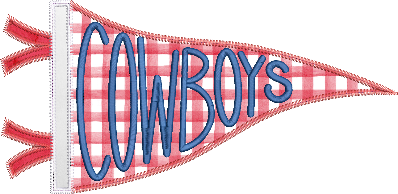 Cowboys Handlettered Pennant Flag