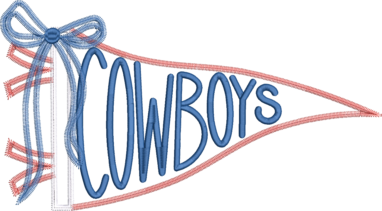 Cowboys Handlettered Pennant Flag