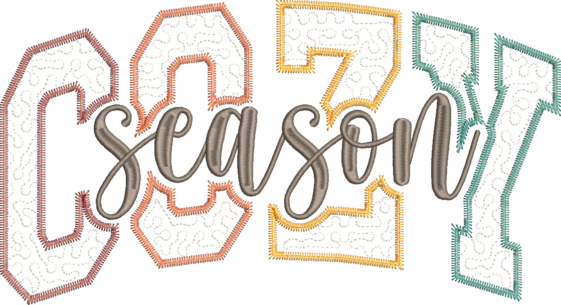 Quilted Solid Cozy Season Applique Design