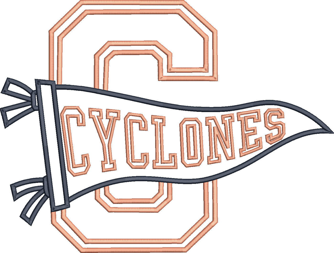 Cyclones Varsity Letter Pennant