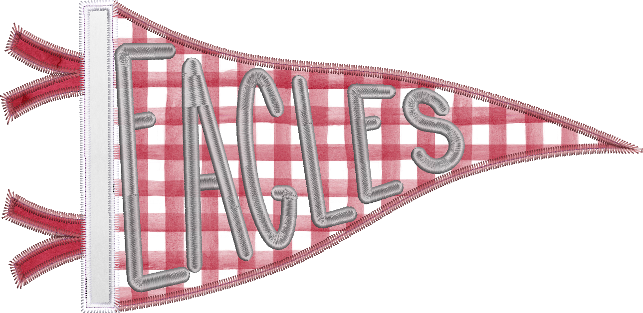 Eagles Handlettered Pennant Flag