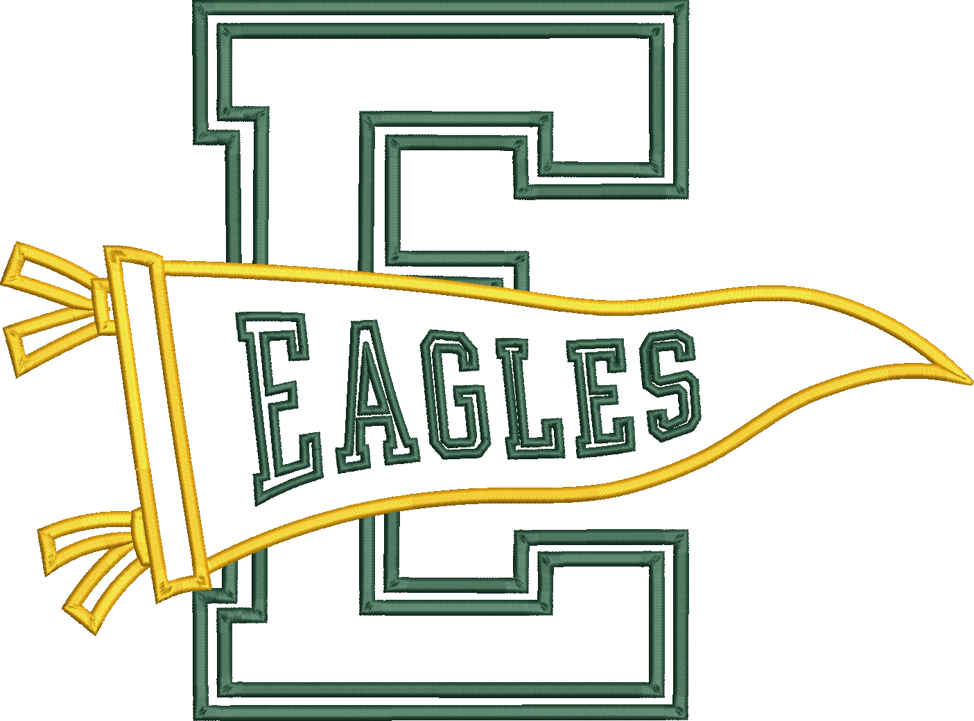 Eagles Varsity Letter Pennant