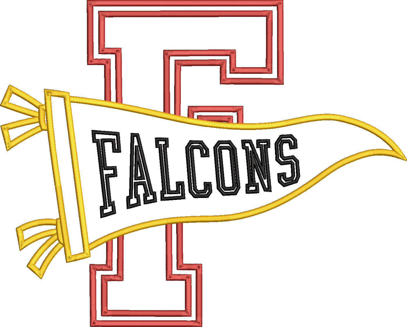 Falcons Varsity Letter Pennant