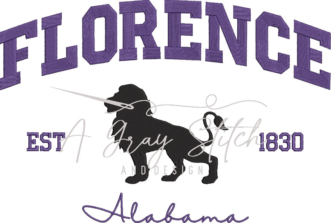 Florence Collegiate Embroidery Design