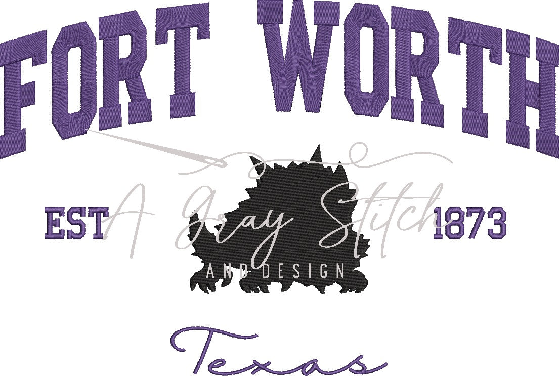 Fort Worth Collegiate Embroidery Design