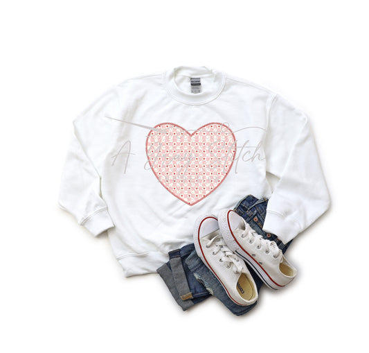 Quilted Solid Valentine's Heart Applique Design