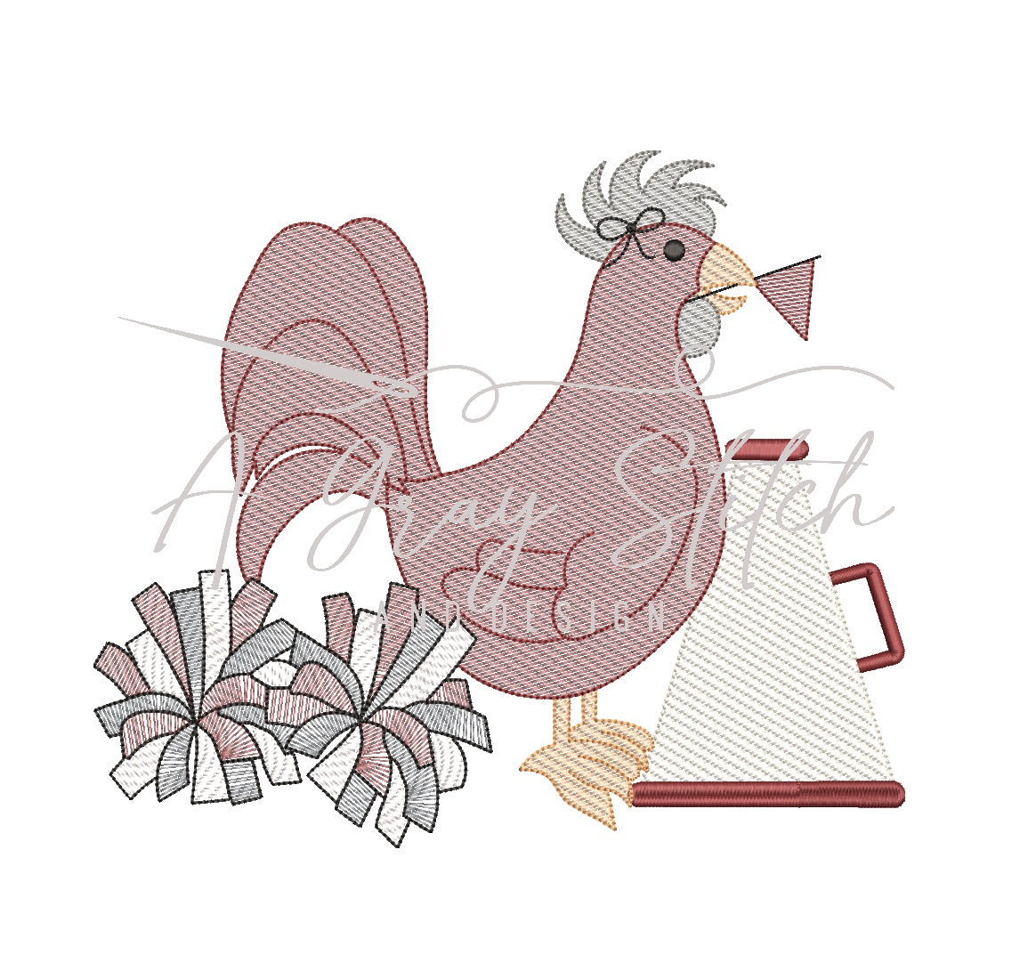 Sketch Game Day Gamecock Cheer Girl
