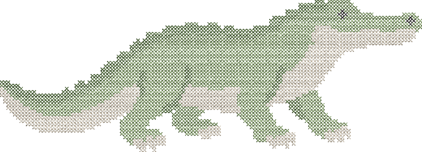 Cross Stitch Gator Mascot