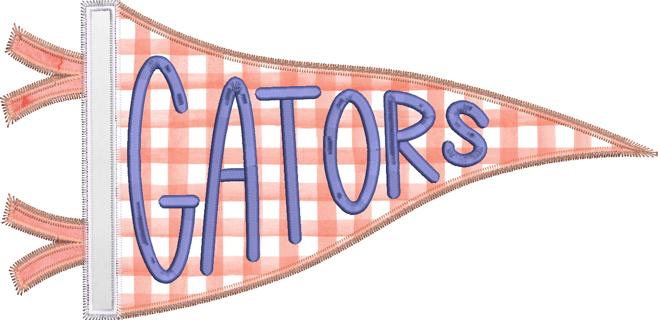 Gators Handlettered Pennant Flag