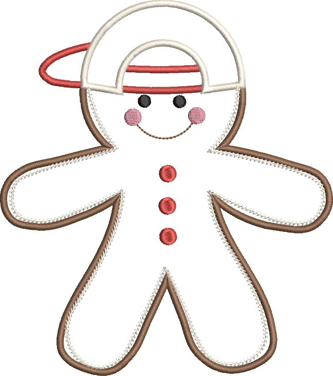 Satin Stitch Gingerdude Applique Design