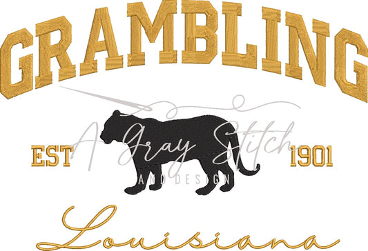 Grambling Collegiate Embroidery Design