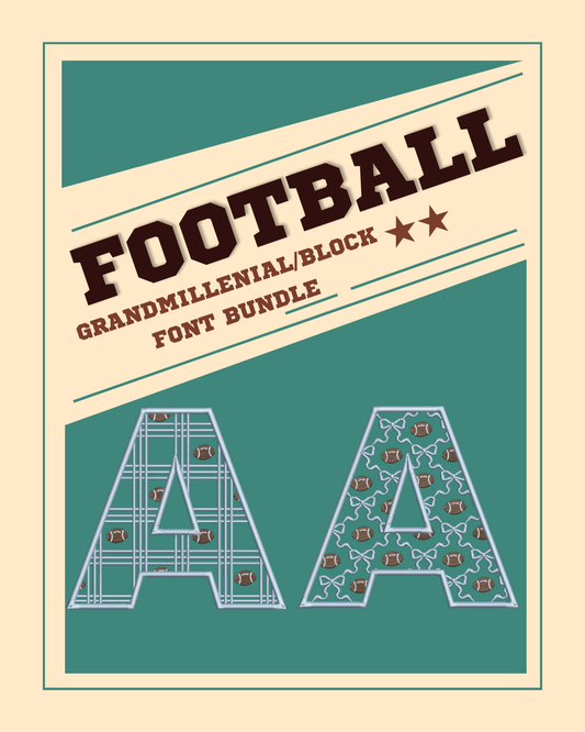 Game Day Grandmillenial/Boy Block Font Set