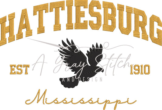 Hattiesburg Collegiate Embroidery Design