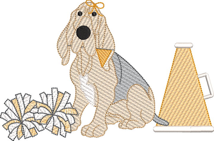 Sketch Game Day Hound Girl