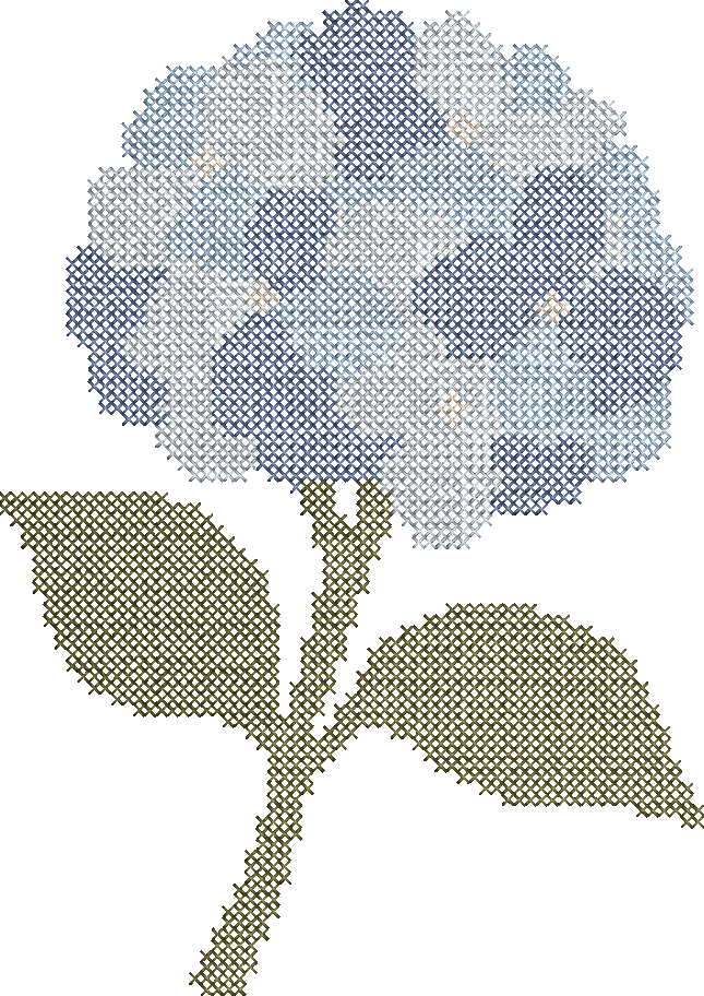 Cross Stitch Hydrangea