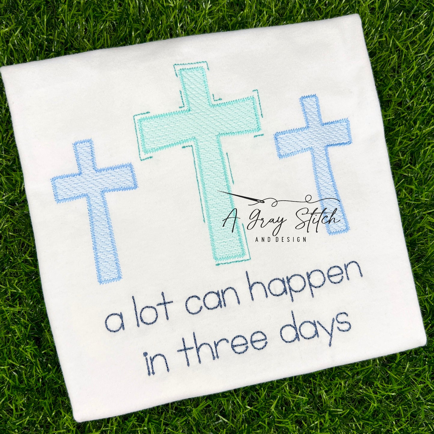 Sketch Fill Cross Trio Religious Easter Design