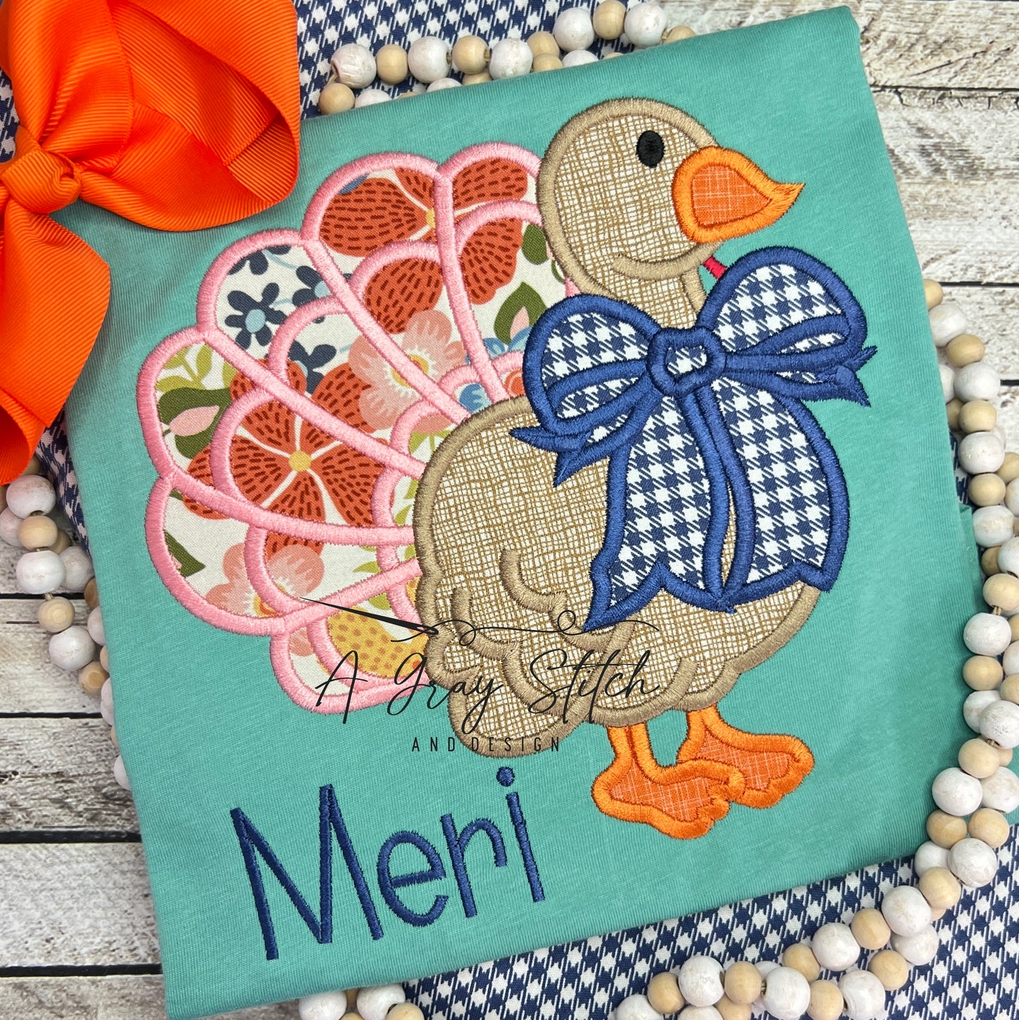 Satin Stitch Cutie Turkey