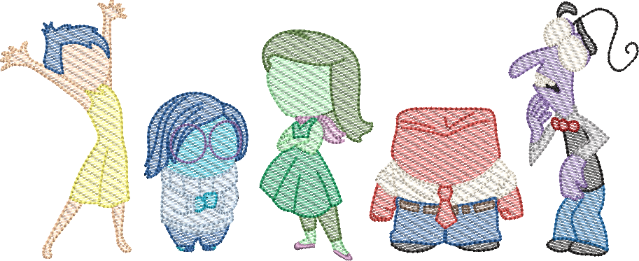 Inside Out Characters Sketch Design