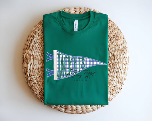 Jackets Handlettered Pennant Flag