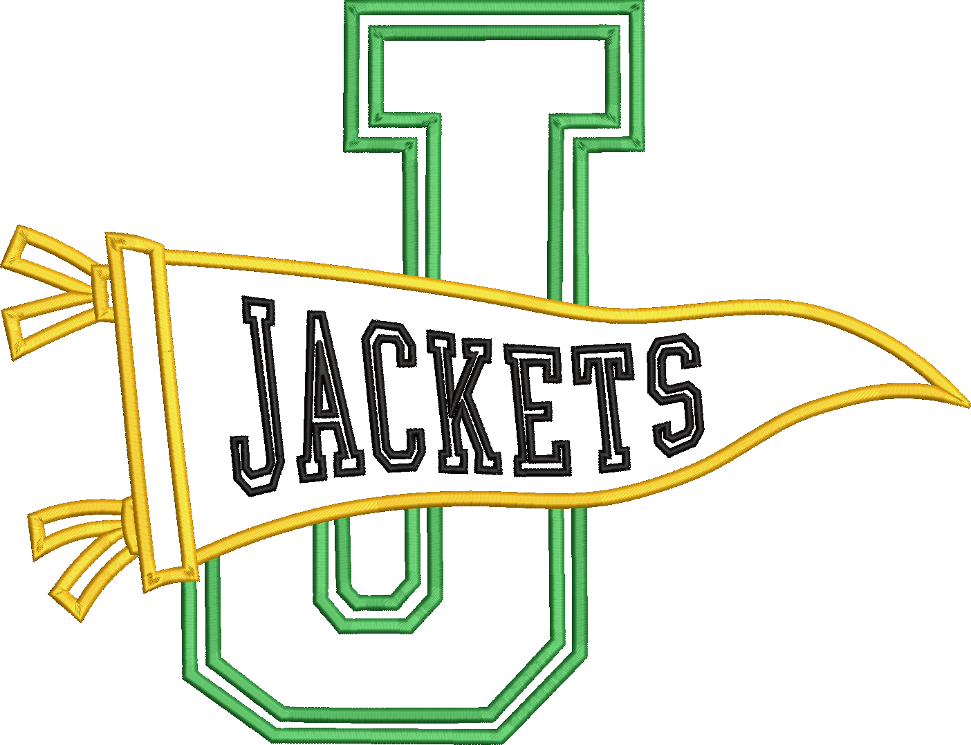 Jackets Varsity Letter Pennant