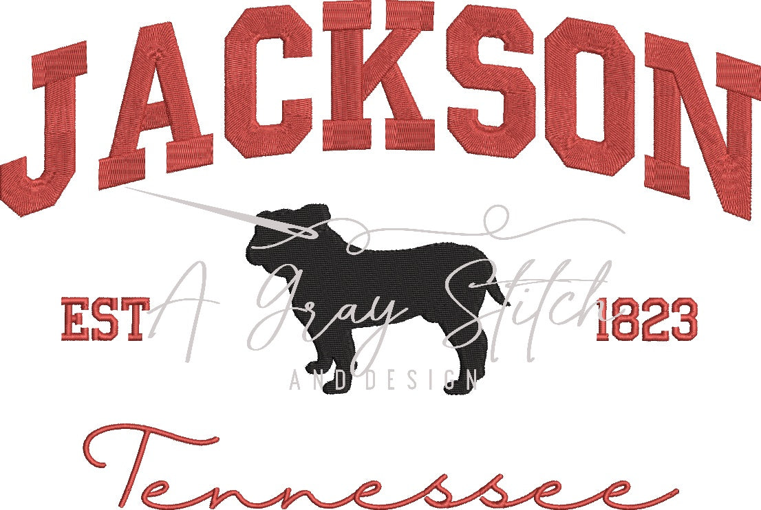 Jackson Collegiate Embroidery Design