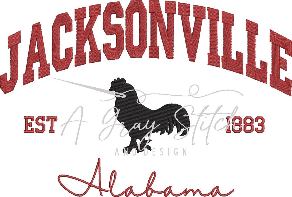 Jacksonville Collegiate Embroidery Design