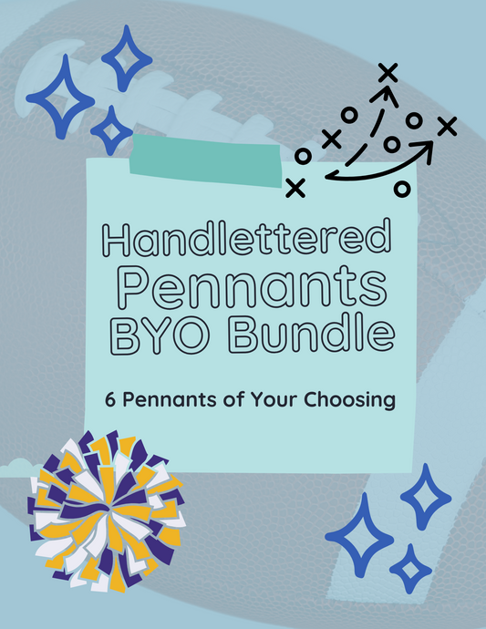 Build Your Own Handlettered Pennant Flag Bundle