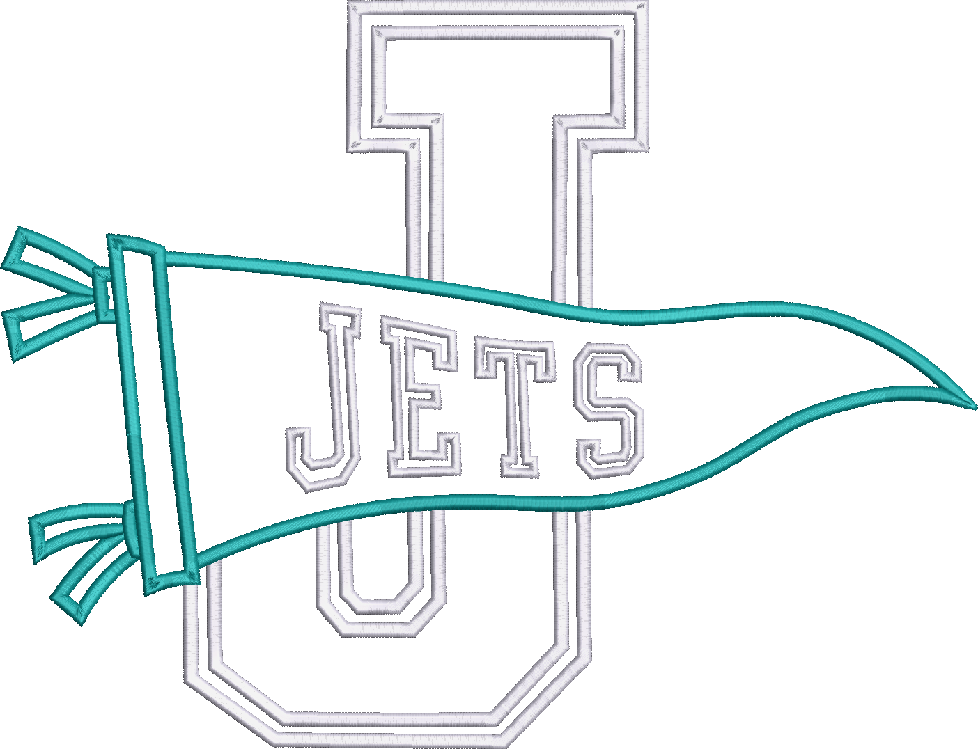 Jets Varsity Letter Pennant