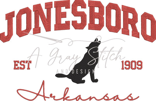 Jonesboro Collegiate Embroidery Design