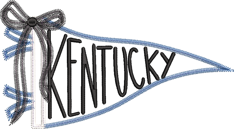 Kentucky Handlettered Pennant Flag