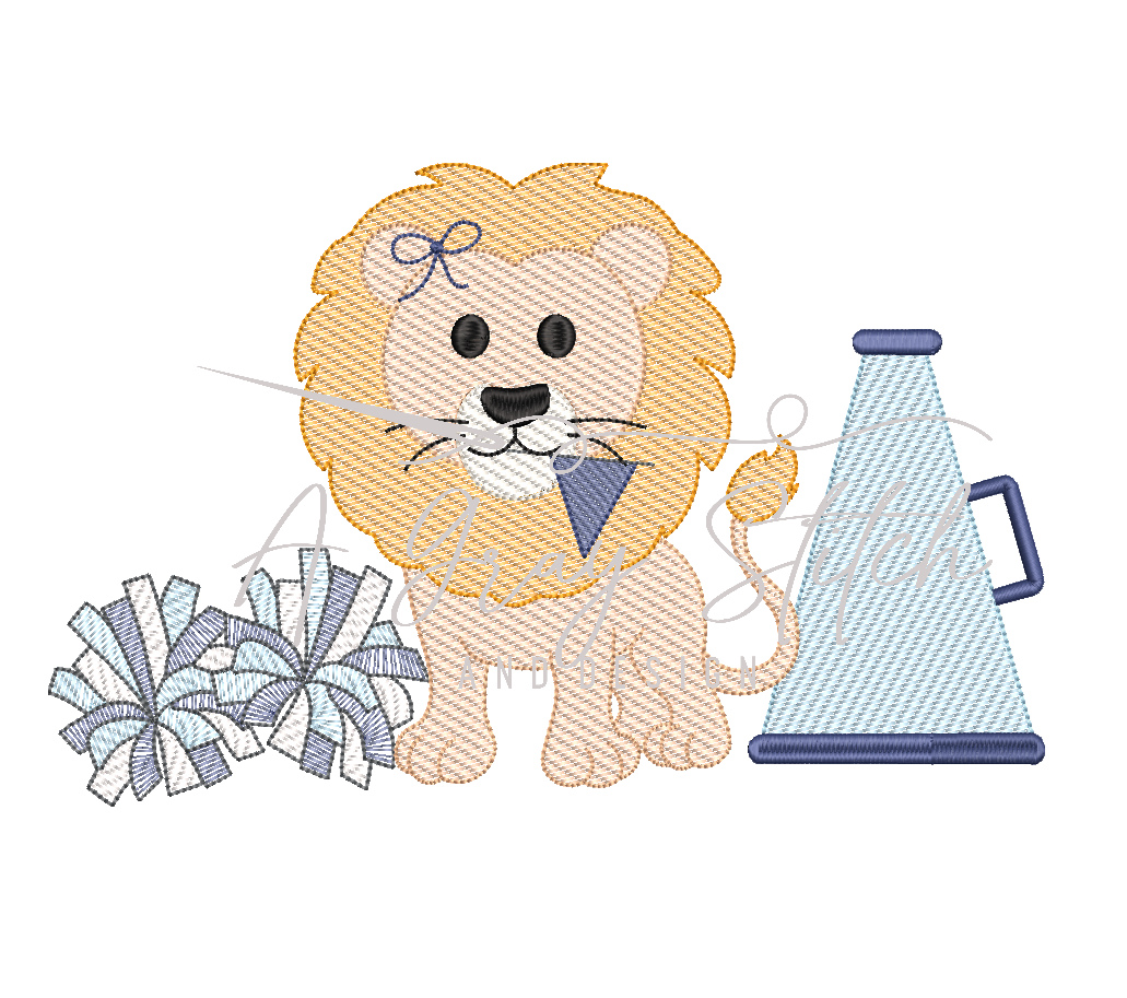 Sketch Game Day Lion Girl