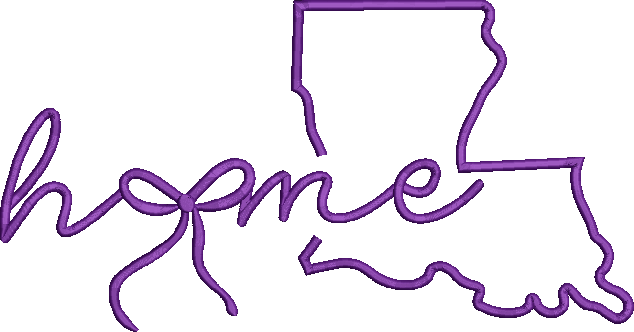 Louisiana Home 3D Puff and Satin