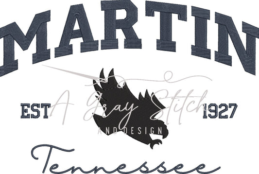 Martin Collegiate Embroidery Design
