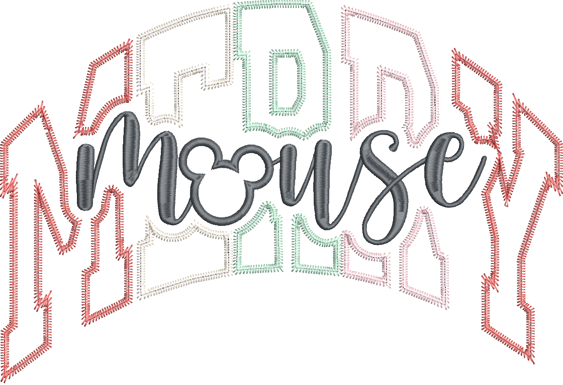 Applique Stack Merry Mouse Design